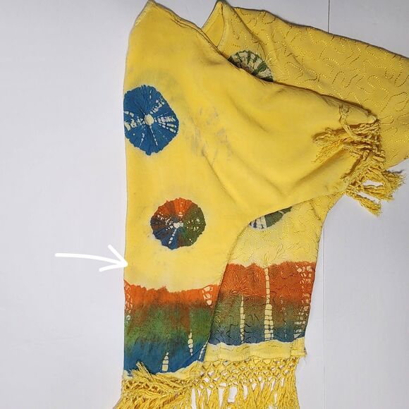 Two Piece Beach Tunic Skirt Size Medium Coastal Grandma Summer Boho *flaws - Picture 15 of 16